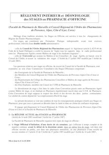 06-04-10 Règlement Intérieur et Déontologie 2010-2011