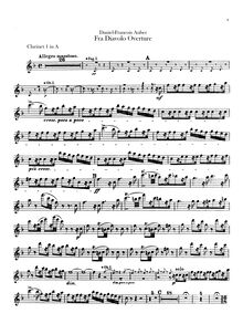 Partition clarinette 1, 2 (en A), Fra Diavolo, ou L hôtellerie de Terracine