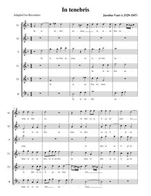 Partition complète (SSATTB, alto notation), 6 Motets, Vaet, Jacobus