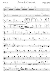 Partition flûte 2, Fantaisie triomphale, Dubois, Théodore