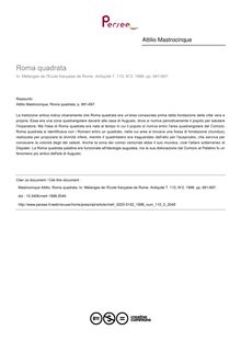 Roma quadrata - article ; n°2 ; vol.110, pg 681-697
