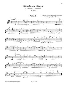 Partition violon 2, Trio sonates, Op.3, Dall Abaco, Evaristo Felice