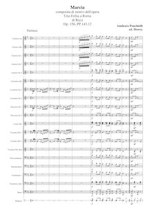 Partition complète, Una follia a Roma, Op.156, Ponchielli, Amilcare