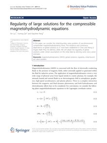 Regularity of large solutions for the compressible magnetohydrodynamic equations