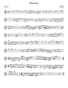 Partition Treble1 viole de gambe, Prelude et fantaisies pour 3 violes de gambe par John Hilton