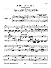 Partition Sonata No.2 en F minor, 3 Piano sonates, WoO 47, E♭ major F minor D major par Ludwig van Beethoven