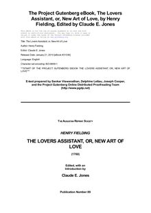 The Lovers Assistant, or, New Art of Love