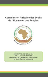 Observation Generale N° 3 sur la Charte africaine des droits de l’homme et des peuples: Le droit à la vie (Article 4)