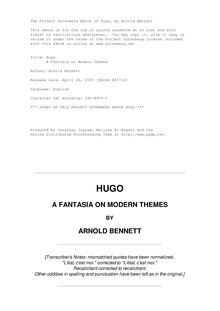 Hugo - A Fantasia on Modern Themes