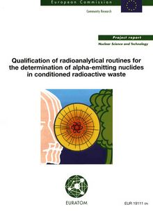 Qualification of radioanalytical routines for the determination of alpha-emitting nuclides in conditioned radioactive waste