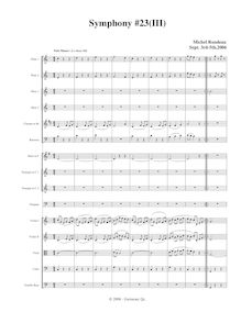 Partition , Petit Minuet, Symphony No.23, F major, Rondeau, Michel