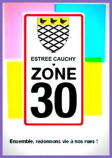 ESTREE CAUCHY ZONE 30 - AFFICHE