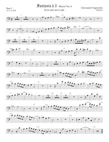 Partition viole de basse 1, Fantasia pour 5 violes de gambe, RC 29