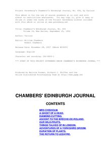 Chambers s Edinburgh Journal, No. 456 - Volume 18, New Series, September 25, 1852