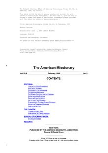 The American Missionary — Volume 43, No. 02, February, 1889