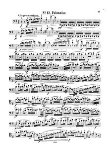 Partition de violoncelle, Polonaise en A-flat major, Heroic Polonaise