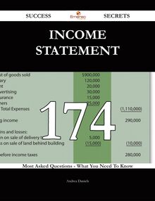 Income Statement 174 Success Secrets - 174 Most Asked Questions On Income Statement - What You Need To Know
