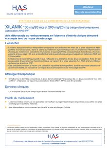 XILANIK - Synthèse d avis XILANIK - CT7738