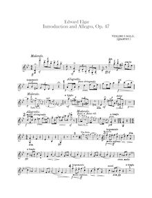 Partition Soli violons I, II, Introduction et Allegro pour cordes, Op.47