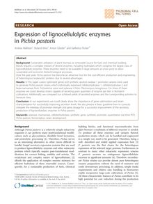 Expression of lignocellulolytic enzymes in Pichia pastoris