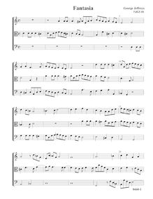Partition Fantasia VdGS No.6 – partition complète, fantaisies pour 3 violes de gambe par George Jeffreys