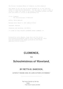 Clemence - The Schoolmistress of Waveland