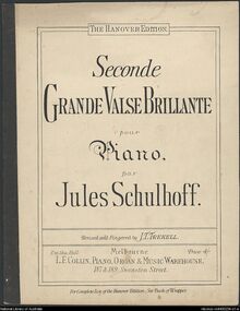 Partition complète, Grande Valse Brillante No.2, Schulhoff, Julius par Julius Schulhoff
