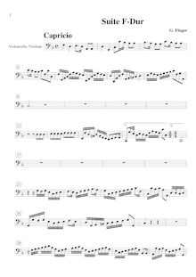 Partition Violoncellos / Basses (grande viole),  pour 3 hautbois et cordes en F major