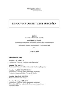Le pouvoir constituant européen, The European constituent power