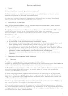 Charter van de Interne Audit (samenvatting)
