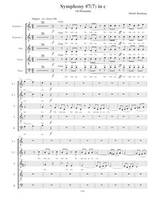 Partition , Hosanna, Symphony No.7  Requiem , C minor, Rondeau, Michel par Michel Rondeau