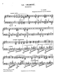 Partition , La Charite (S.553/2), 2 Transcriptions d après Rossini