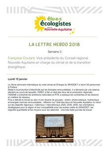 2018-Lettre Hebdomadaire de Françoise Coutant n°2