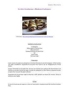 Rouleaux d aubergines - recette italienne