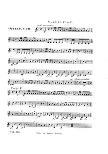 Partition trompette (Clarino) 1, Offertorium de tempore, Si consistant adversum me castra