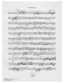 Partition violoncelle, Piano Trio en E-flat major, E♭ major, Reichel, Adolf