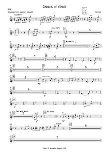 Partition hautbois 1/2, Carnival of Venice, F major, Briccialdi, Giulio
