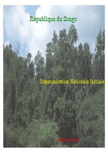 République du congo first national communication