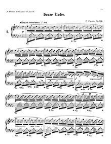 Partition Etude No.1, Etudes Op.25, Chopin, Frédéric