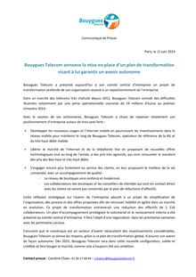 Communiqué de presse Bouygues Telecom 11 juin