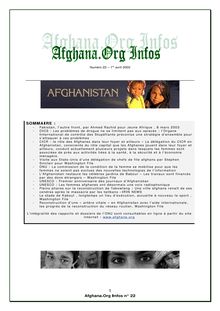 Afghana.Org Infos n° 22 SOMMAIRE :
