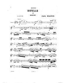 Partition de violon, quatuor No.18, Motifs de  Otello 