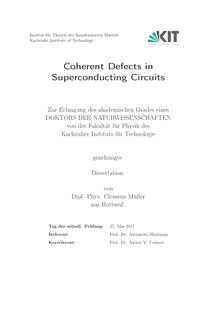 Coherent defects in superconducting circuits [Elektronische Ressource] / von Clemens Müller
