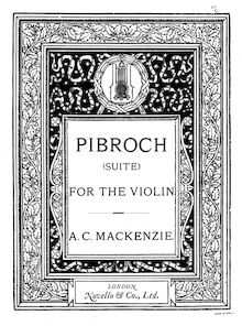 Partition de piano, Pibroch,  pour violon et orchestre