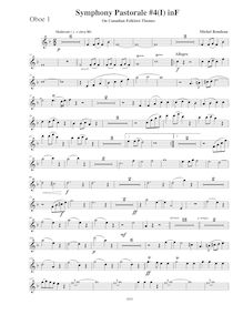Partition hautbois 1, Symphony No.4  Pastorale , Symphony on Canadian Folk Themes par Michel Rondeau