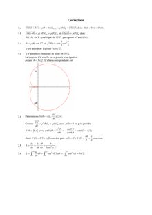 Correction : Géométrie, Etude d un courbe en coordonnées polaires