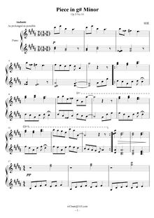 Partition No.10 en G# minor, Piano pièces, Op.3, Hu, Ni