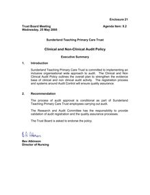 Enclosure 21 - Clinical and Non Clinical Audit Policy - ES–