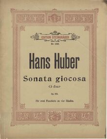 Partition couverture couleur, Sonata Giocosa pour 2 Pianos, Op.126