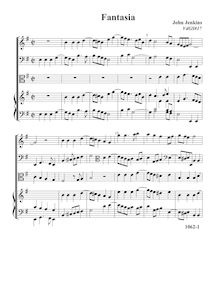 Partition Fantasia VdGS No. 17 - partition complète, fantaisies et Pavin pour 3 violes de gambe et orgue